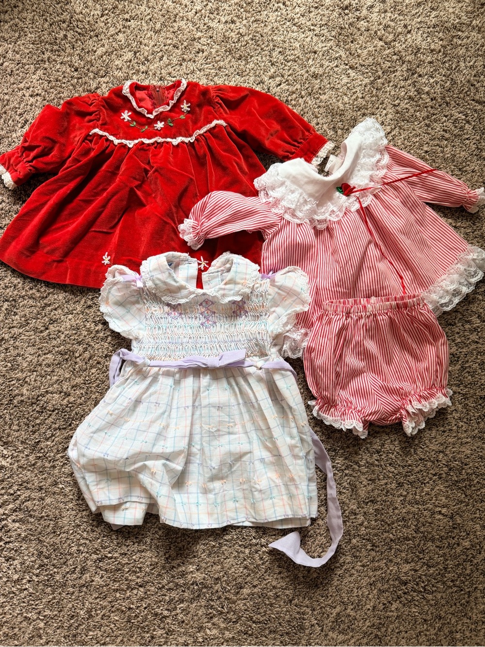 Lot of vintage baby girl clothes 3-6m, 6-12m, 2T